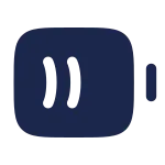 Battery Half Minimalistic SVG Icon